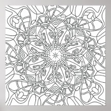 Peaceful Autumn: Fall Foliage Coloring Poster