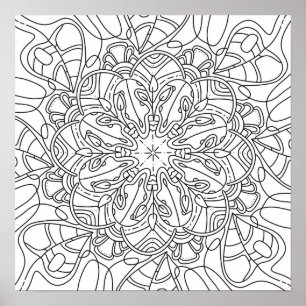 Peaceful Autumn: Fall Foliage Coloring Poster