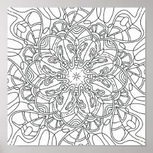 Peaceful Autumn: Fall Foliage Coloring Poster