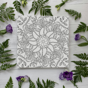 Peaceful Autumn: Forest Coloring Card