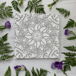 Peaceful Autumn: Forest Coloring Card