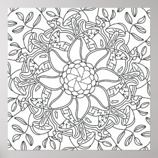 Peaceful Autumn: Forest Coloring Poster