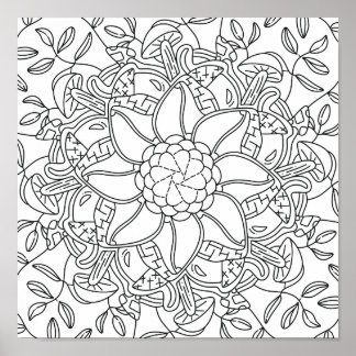 Peaceful Autumn: Forest Coloring Poster