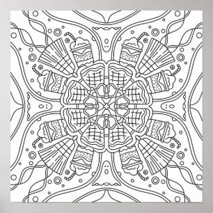 Peaceful Autumn: Halloween Spooky Night Coloring Poster