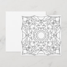 Peaceful Autumn: Spooky Night Coloring Card