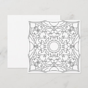 Peaceful Autumn: Spooky Night Coloring Card