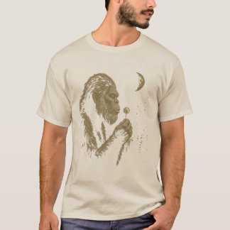Peaceful Bigfoot Blowing Dandelion T-Shirt