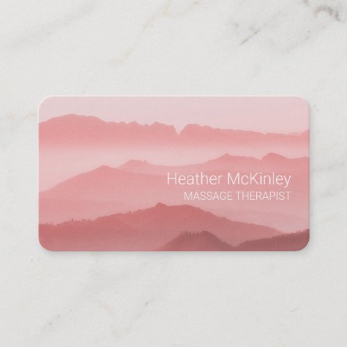 Peaceful Blush Pink Landscape Mountain Appointment Card