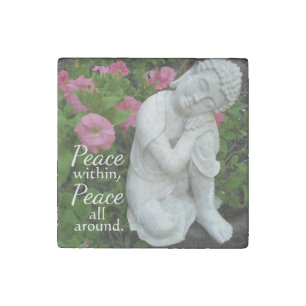 Peaceful Buddha Garden Stone Magnet – Peace Within