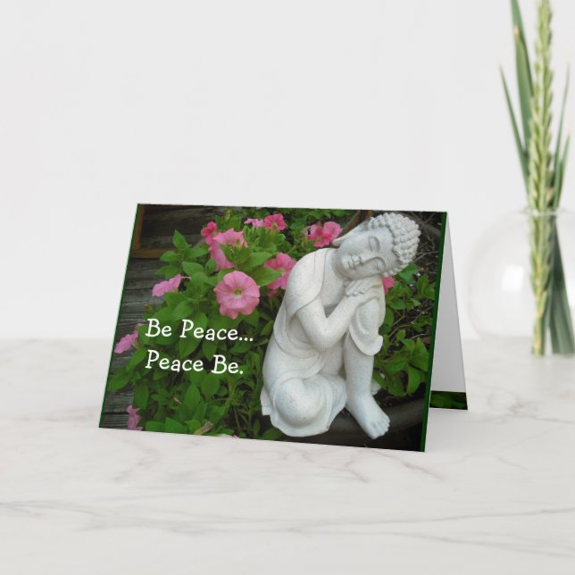 Peaceful Buddha Greeting Card (Front)
