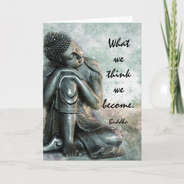 Peaceful Buddha words of wisdom Card (Front)