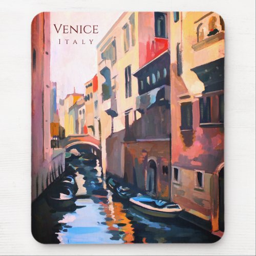 Peaceful Canal in Venice Italy Mouse Pad