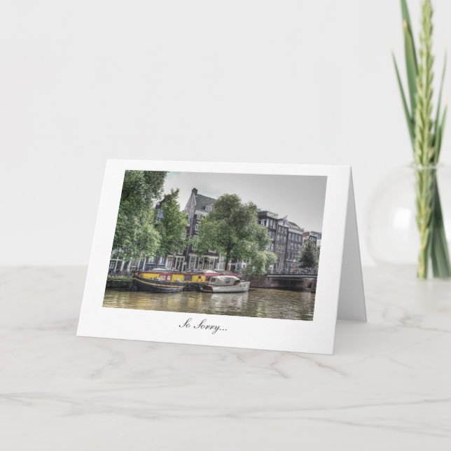 Peaceful Canal Scene - So Sorry Card (Front)