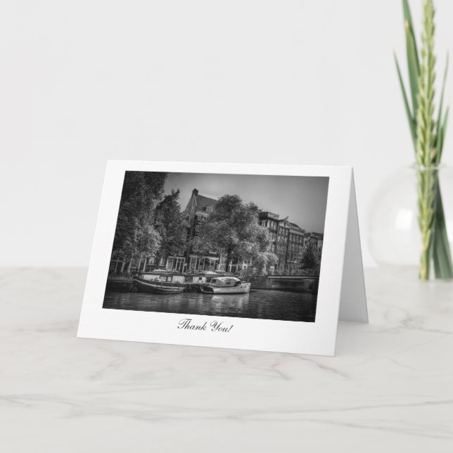 Peaceful Canal Scene - Thank You Card (Front)