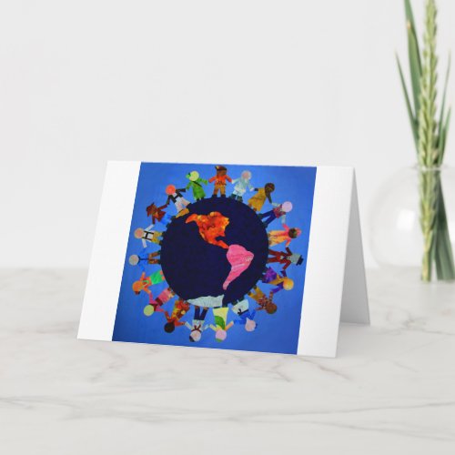 Peaceful Children around the World Card