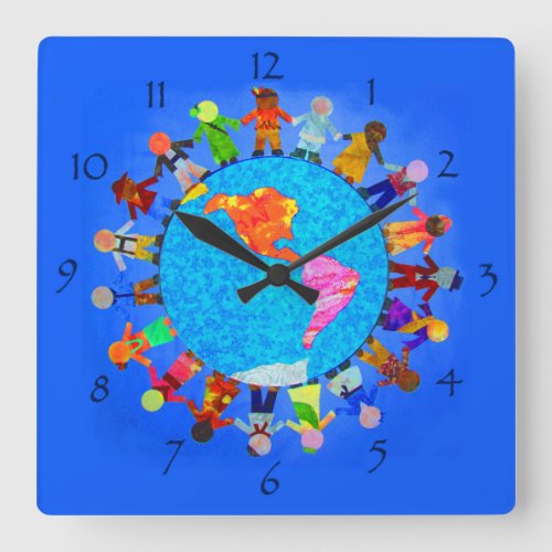 Peaceful Children around the World Wall Clock