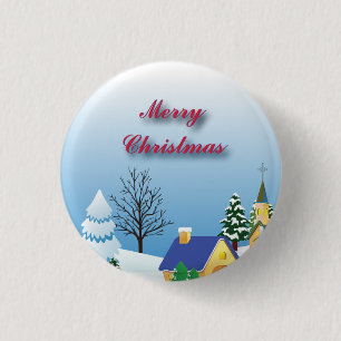 Peaceful Christmas Church Amazing Calm Fab Pinback Button