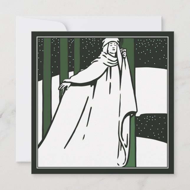 Peaceful Christmas Pre Raphaelite Christmas Card (Front)