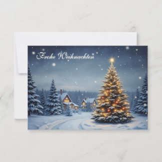 Peaceful Christmas Village with Lights