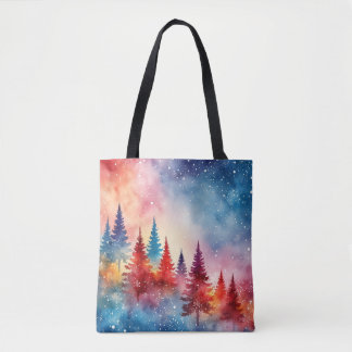 Peaceful Christmas Watercolor Tote