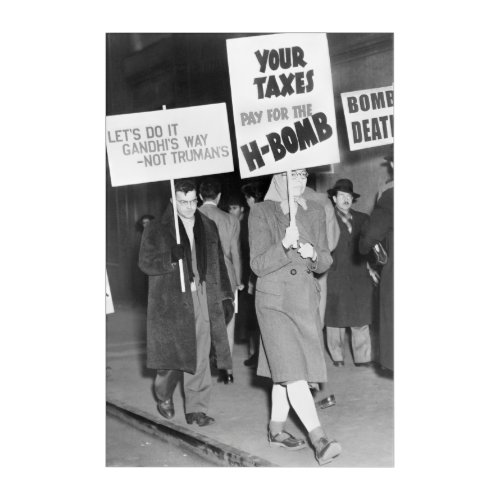 Peaceful Cold War Protest 1950 Acrylic Print