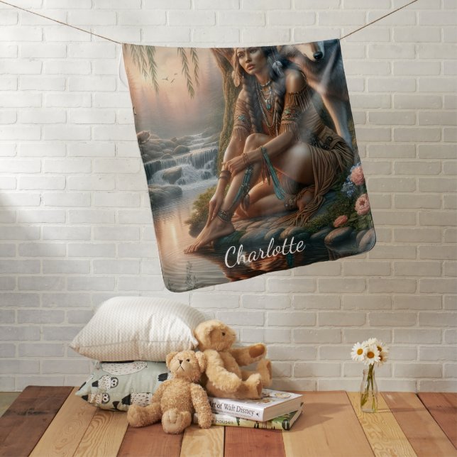 Peaceful connection with nature baby blanket (In Situ)