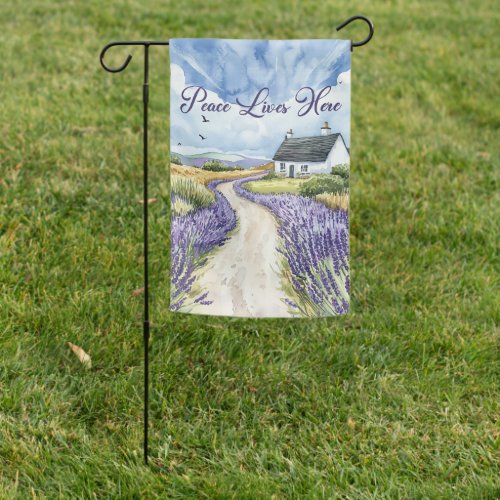 Peaceful Country Cottage Garden Flag