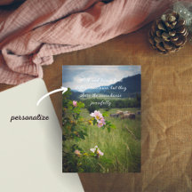 Peaceful countryside landscape with wild roses