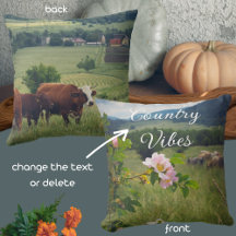Peaceful countryside landscape with wild roses 