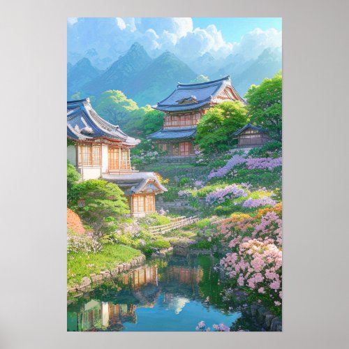 Peaceful Countryside Living Poster