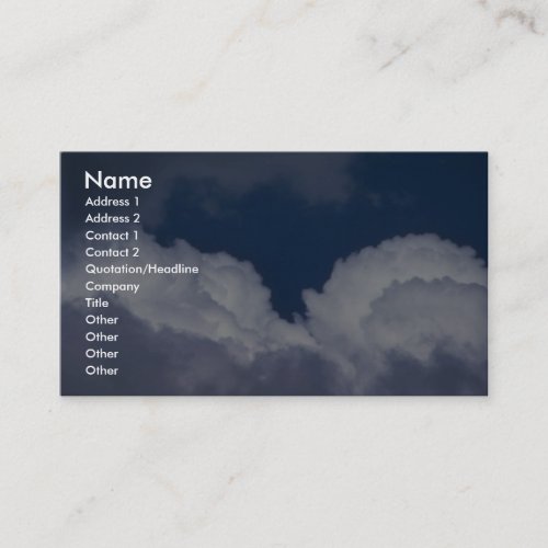 Peaceful Cumulus Business Card Templates