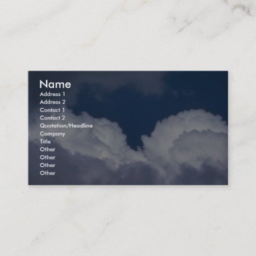 Customizable Peaceful Cumulus Business Card Templates
