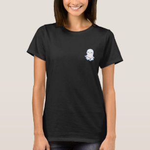 Peaceful Cute Ghost Meditating in Lotus Yoga Pose T-Shirt