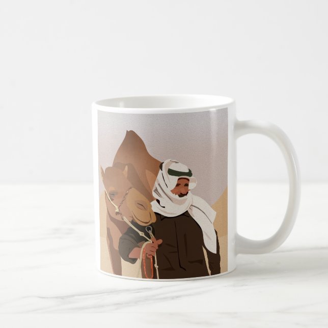 Peaceful Desert - Camel Man Coffee Mug (Right)