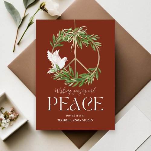 Peaceful Dove Business Holiday Card