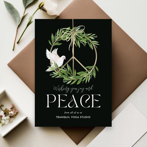 Peaceful Dove Business Holiday Card