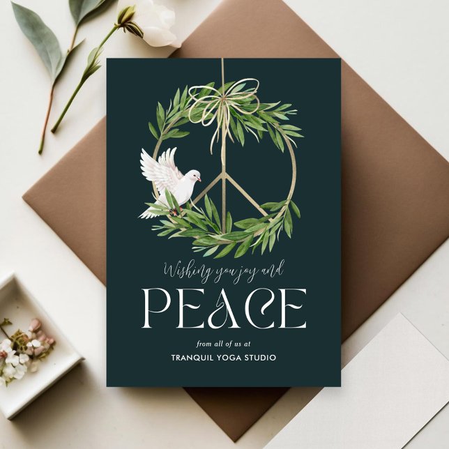 Peaceful Dove Business Holiday Card (Creator Uploaded)