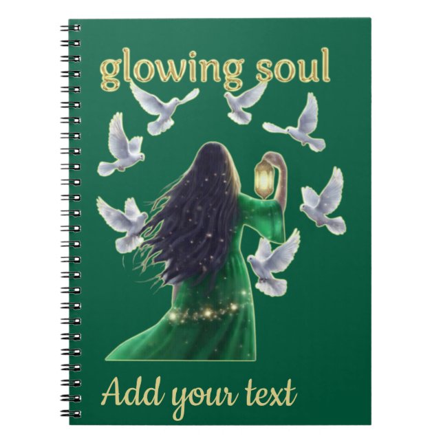 Peaceful Doves And Glowing Soul Notebook (Front)