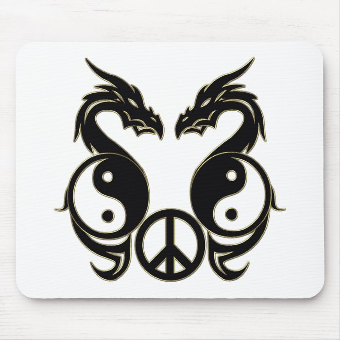 PEACEFUL DRAGONS   YIN & YANG MOUSE MATS