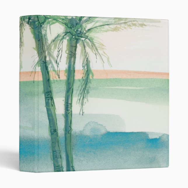 Peaceful Dusk Tropical 3 Ring Binder (Front/Spine)