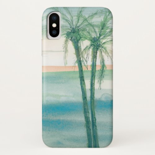 Peaceful Dusk Tropical iPhone X Case