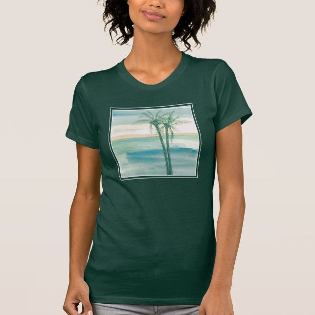 Peaceful Dusk Tropical T-Shirt (Front)