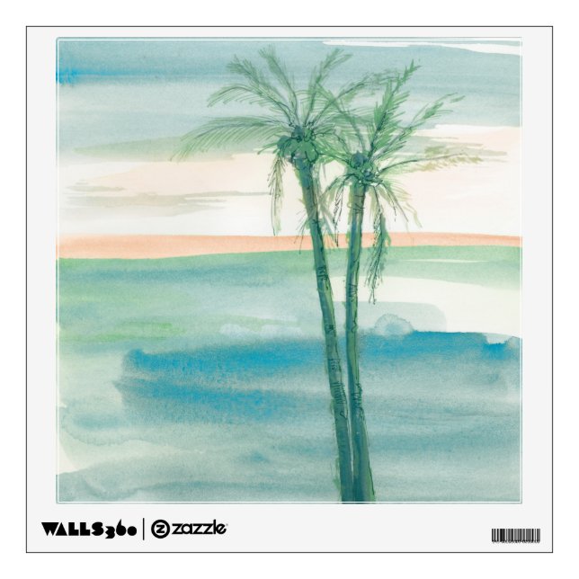 Peaceful Dusk Tropical Wall Decal (Front)