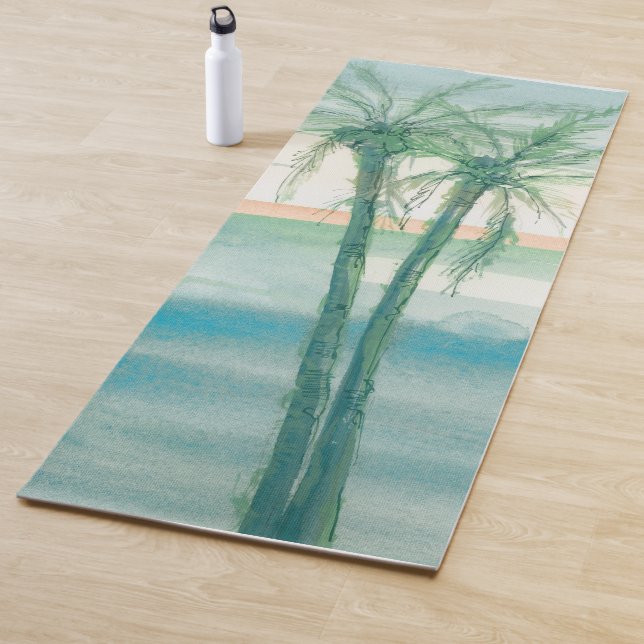 Peaceful Dusk Tropical Yoga Mat (In Situ)