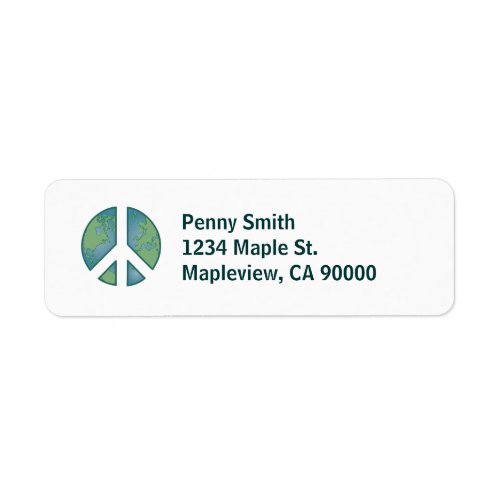 Peaceful Earth Address Label