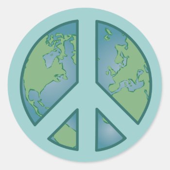 Peaceful Earth Sticker by warrior_woman at Zazzle