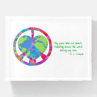 Peaceful Embrace Earth Paperweight