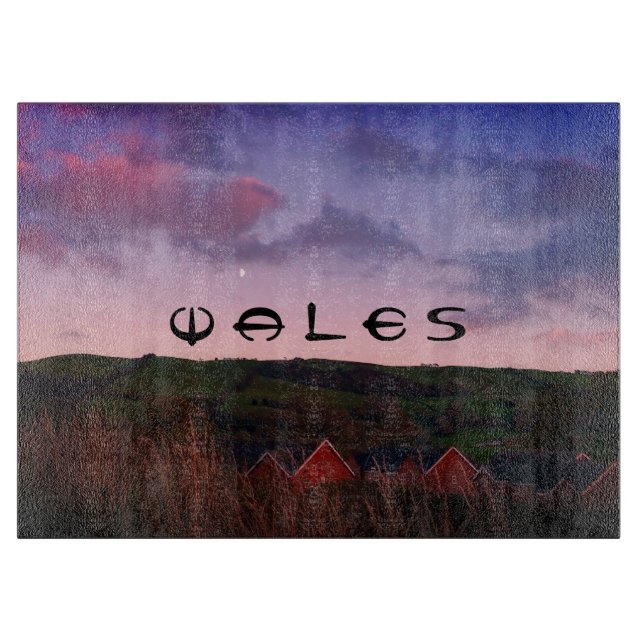 Peaceful Evening in Newtown, Powys, Wales Cutting Board (Front)