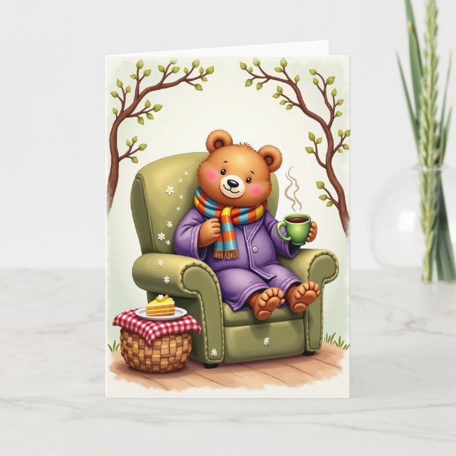 Peaceful Fathers Day Bear Card (Front)