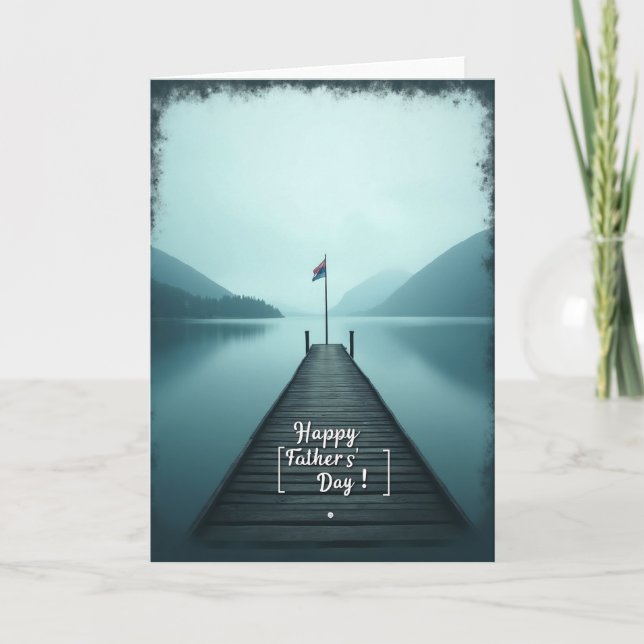 Peaceful Fathers Day Pier Card (Front)